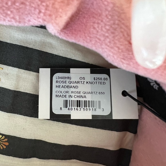 NWT Lele Sadoughi Rose Quartz Knotted Headband - Picture 14 of 14